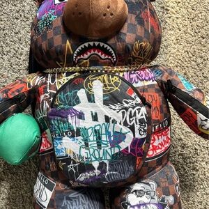 Graffiti Bear Plush Toy papa bear sprayground backpack